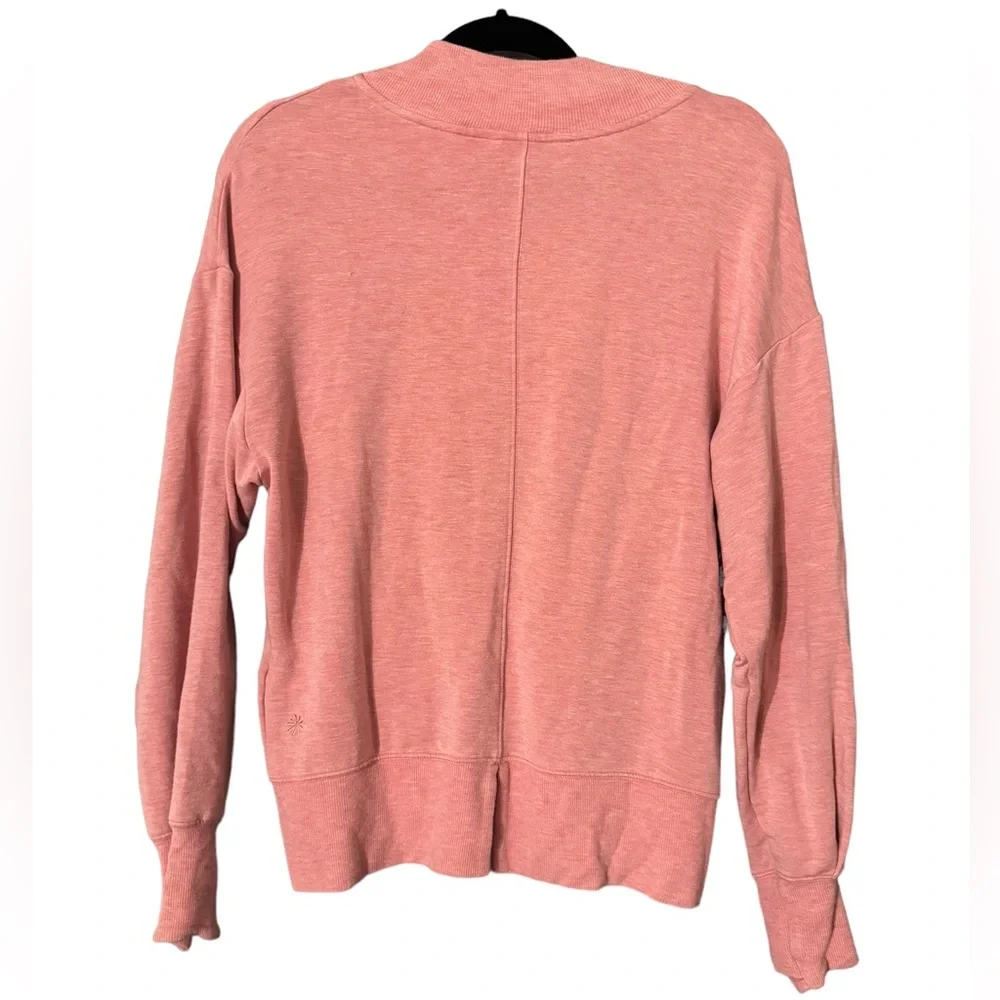 Athleta Apollo Conch Pink Heather Crewneck Sweatshirt Women’s Small - Picture 4 of 8